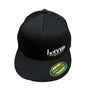 Black cap with 'hotw' logo on a black background
