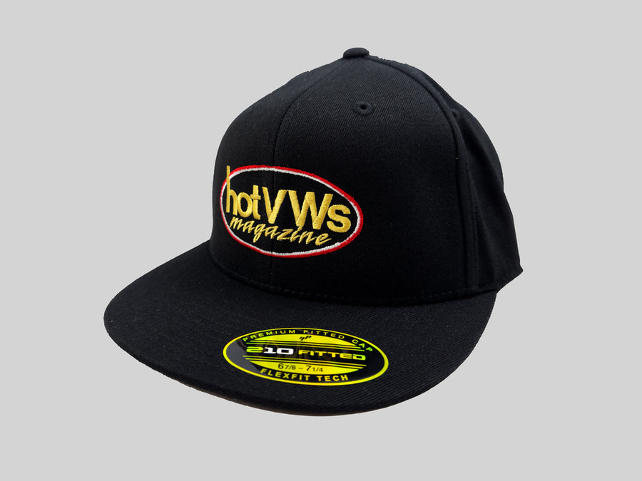 Official hot VWs logo embroidered Flat Bill FLEXFIT 210® Premium Fitted Cap
