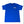 Blue t-shirt with a logo on a black background