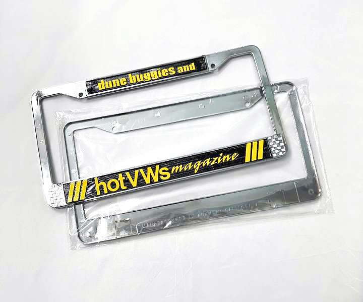 Hot VWs Magazine Metal License Frames (1 pair - 2 frames)